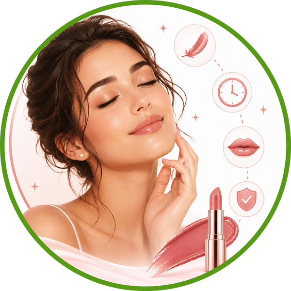 Soft, glossy finish with a light tint